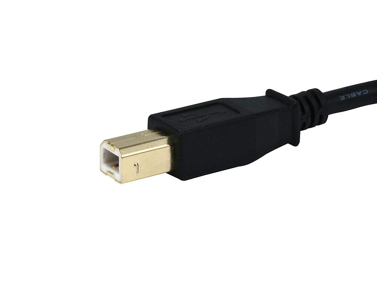 Monoprice 10Ft Gold Plated 28/24Awg Usb 2.0 A Male To B Male Cable