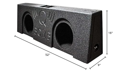 Qpower Qbtruck210V Qbomb Dual 10 Vented Empty Box Behind Seat Mount