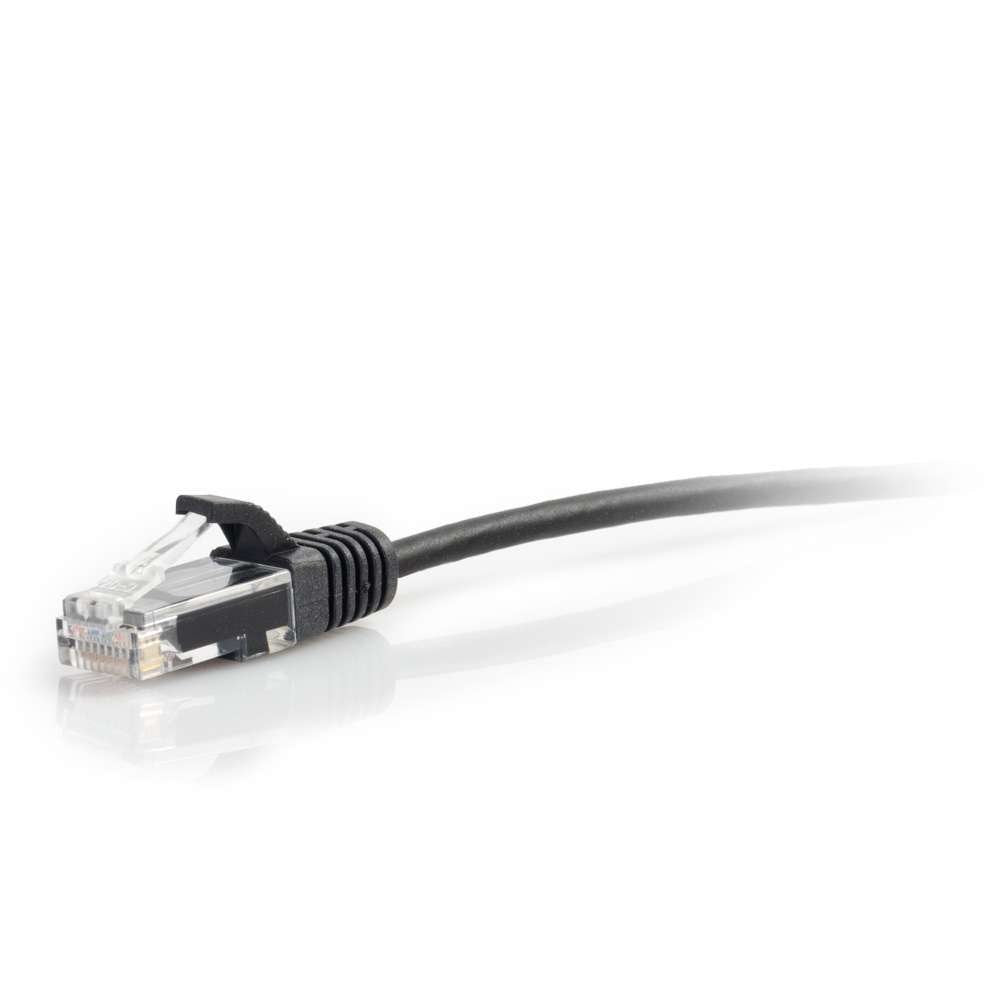 1.5Ft Cat6 Snagless Unshielded Utp Slim Ethernet Network Patch Cable   Black