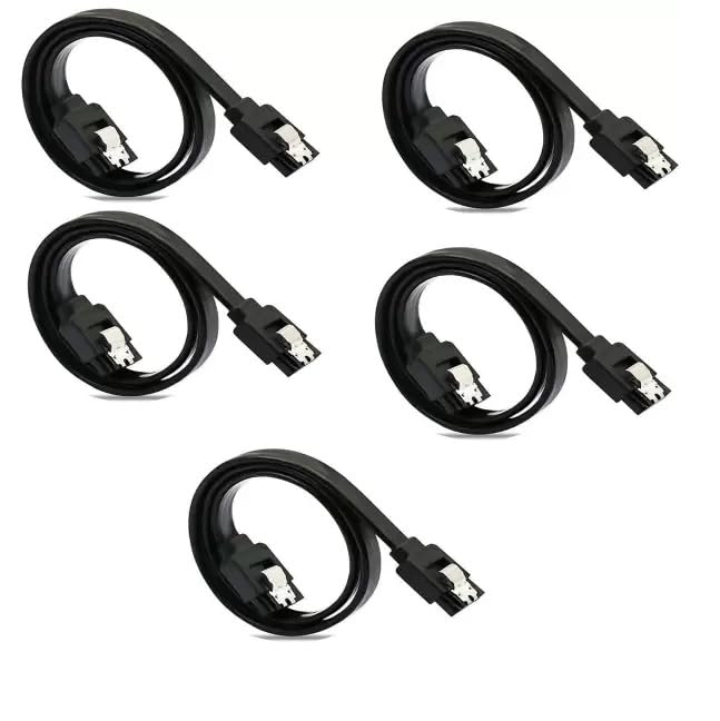 Etzin Sata Cable Iii 6Gbps Straight Hdd Sdd Data Cable With Locking Latch 16 Inch Compatible For Sata Hdd, Ssd, Cd Driver, Cd Wr