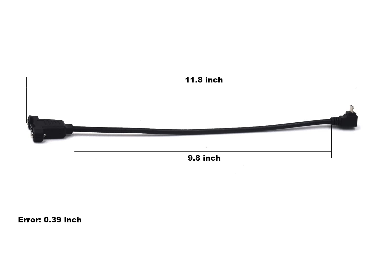 Kework 0.3M Usb Extension Cable, 90 Upward Angle, Screw Mount Extender