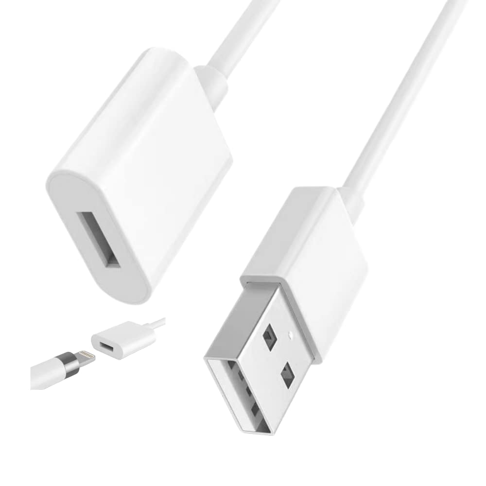 Design For Apple Pencil Charger,Apple Pencil Adapter 1Ft, Ipencil Pen First Gen Charging Cable Compatible With Apple Pencil 1St