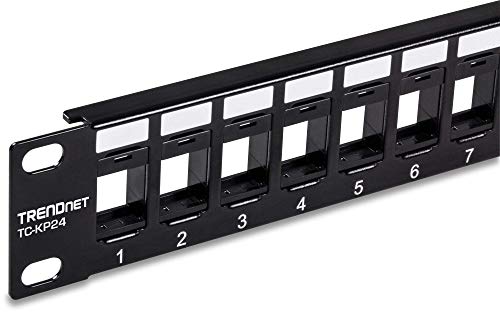 Trendnet 24 Port Blank Keystone 1U Patch Panel, Tc Kp24, 1U 19'' Metal Rackmount Housing, Recommended W/ Tc K25C6 & Tc K50C6 Cat