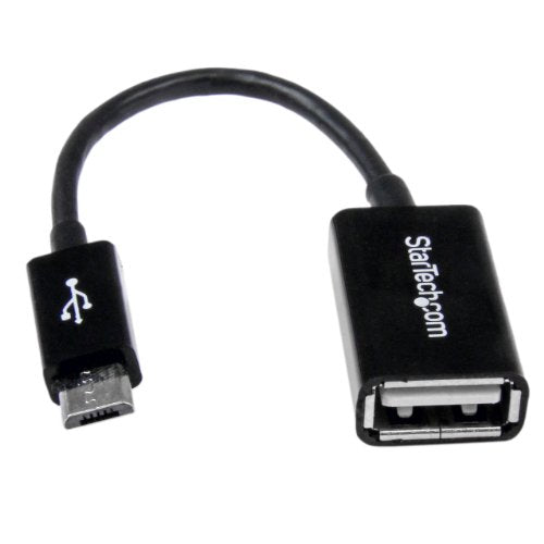 Startech.Com 5In Micro Usb To Usb Otg Host Adapter   Micro Usb Male To Usb A Female On The Go Host Cable Adapter (Uusbotg)