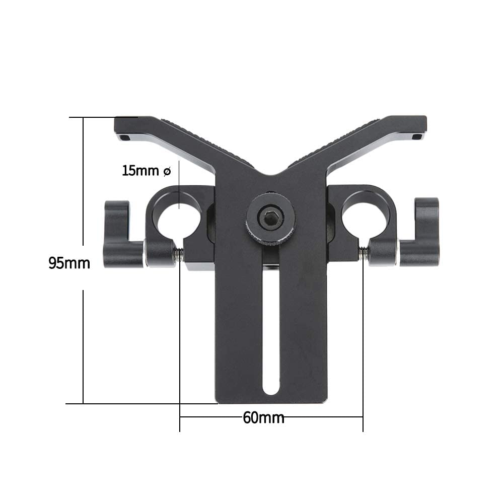 Niceyrig 15Mm Lens Support Bracket Dual Rod Clamp Universal For 50Mm   140Mm Long Lens   2784