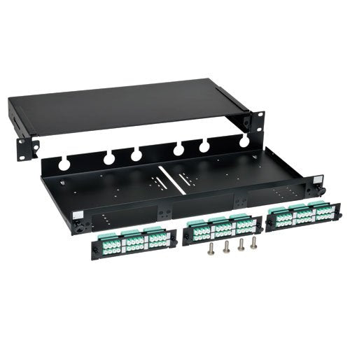 Tripp Lite 36 Port Lc/Lc Rackmount Fiber Enclosure Feed Thru Patch Panel, Black 1U N492 036 Lclc E
