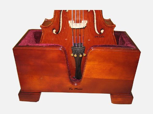 Vio Music Cello Stand with Burgundy Velvet Cushions, Full Size, Model Vio-3484
