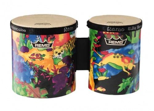 Remo Kd 5400 01 Kids Percussion Bongo Drum   Fabric Rain Forest, 5' 6'
