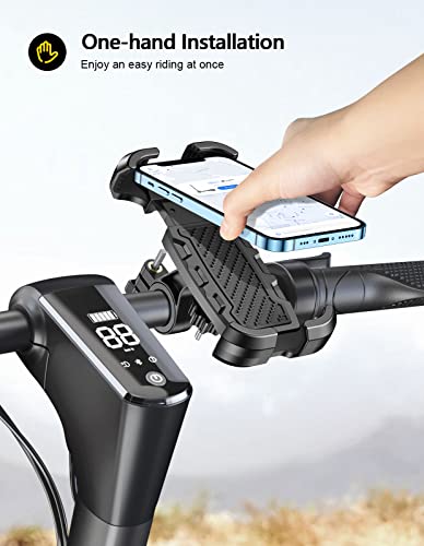 Viccux Motorcycle Phone Mount, Upgrade [Never Fall Off] [0 Shake] Bike Phone Mount, [3S Put & Take] 360 Rotatable Phone Holder F
