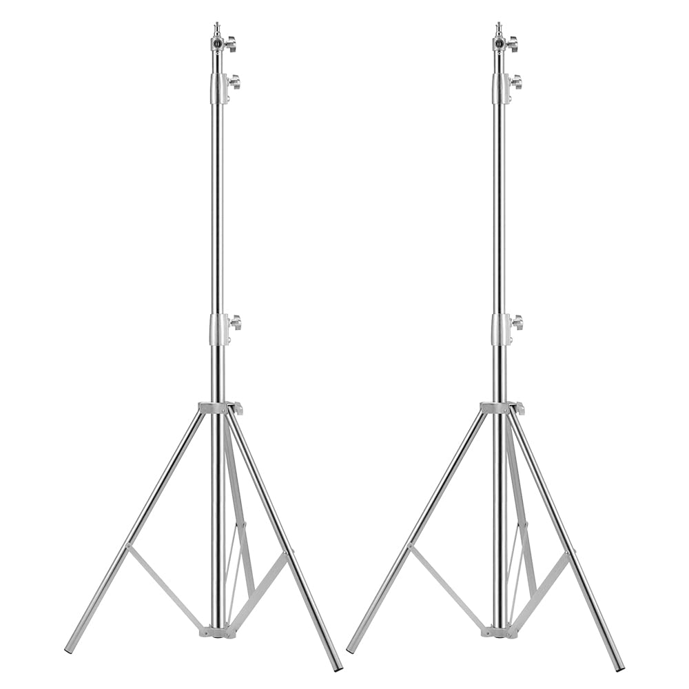 Heavy Duty Light Stand Tripod Stand For Photography, 9.19 Feet/2.8M Stainless Steel Light Tripods For Softbox, Speedlight, Strob