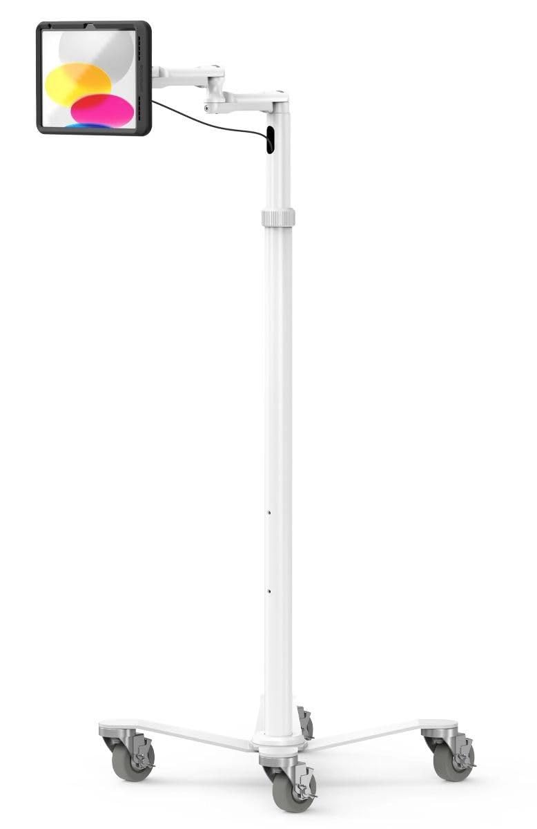 Ipad 10Th-11Th (A16) Gen Powermove Medical Rolling Cart Extended Black