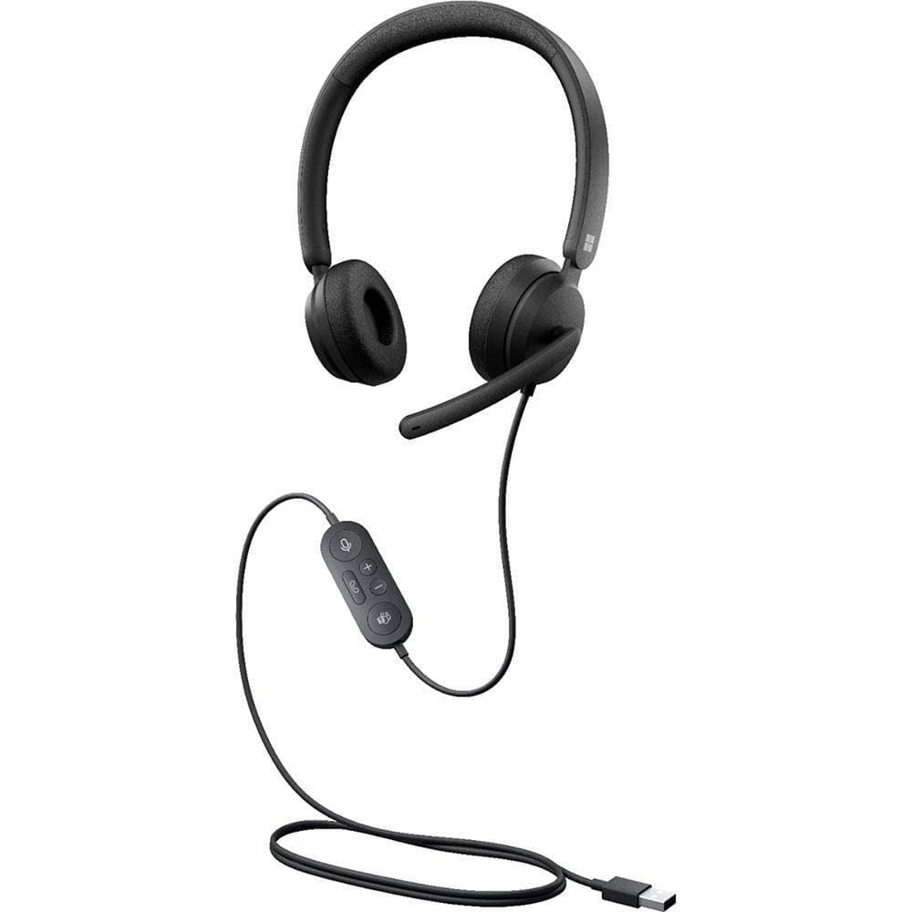Microsoft Modern Usb Headset   Wired Headset,On Ear Stereo Headphones With Noise Cancelling Microphone, Usb A Connectivity, In L