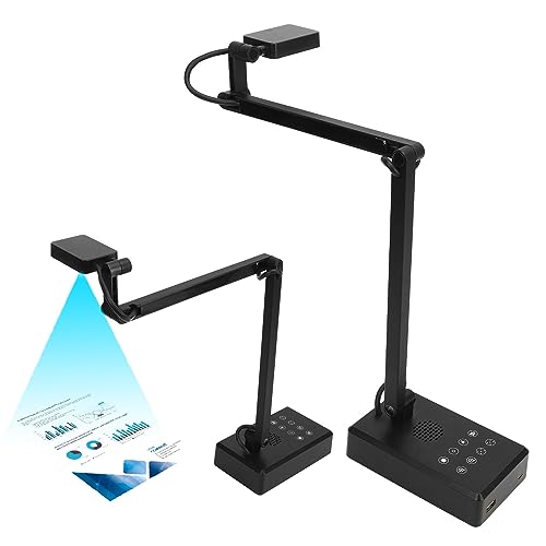 USB Document Camera, 4K Ultra 16MP Document Webcam with Adjustable Angle, Auto Manual Focus, Brightness Adjustment for Distance 
