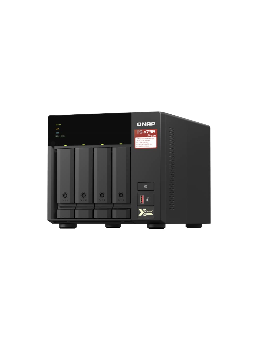 Qnap Ts-473A-8G San/Nas Storage System, Black