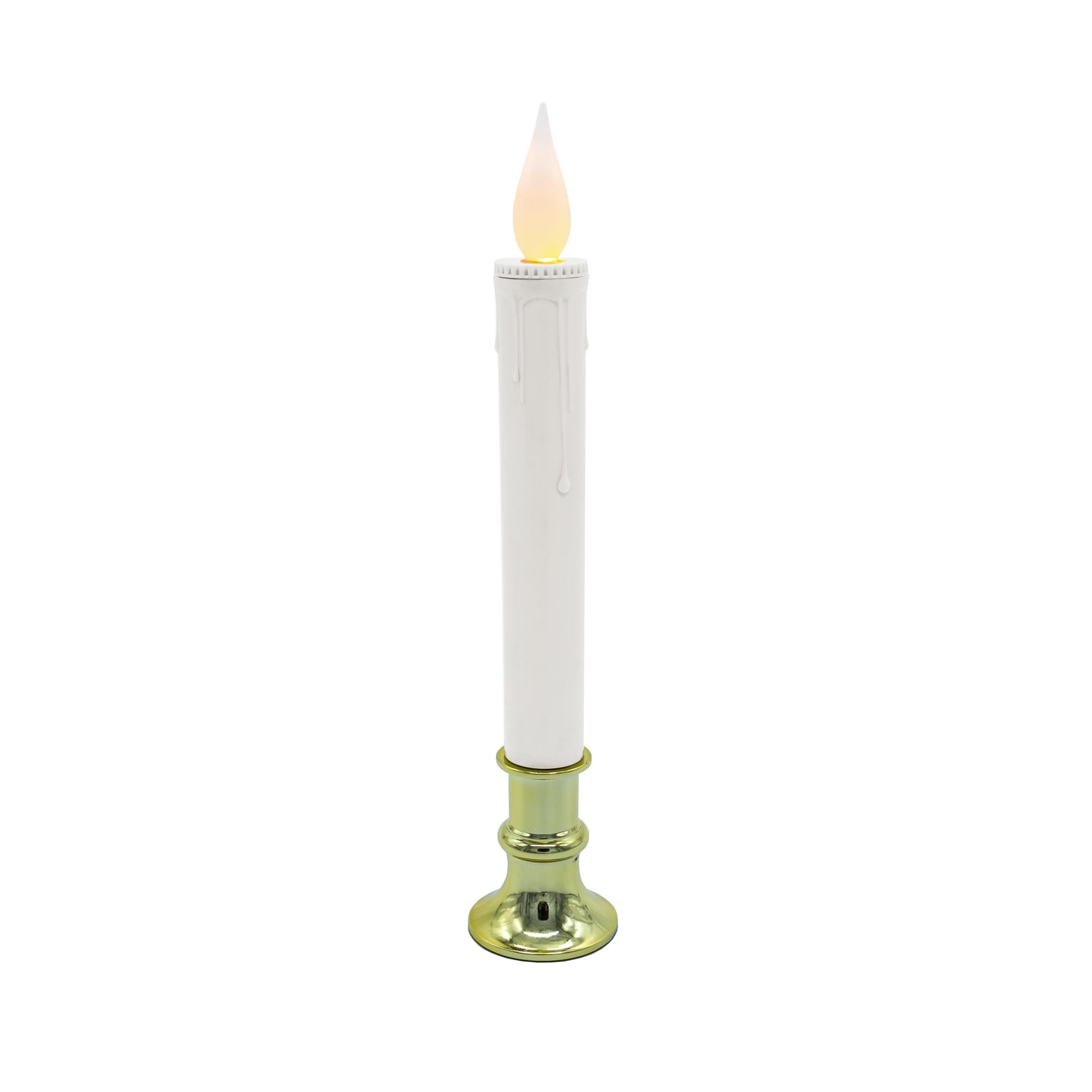 Brite Star Battery Operated 9-inch LED Candles - 1 Count Flickering Flameless Candles with Timer - Perfect for Indoor Window, Ou