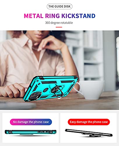 Androgate Compatible With Moto G Stylus 5G Case With Hd Screen Protector, Military Grade Ring Holder Stand Car Mount 16Ft Drop T