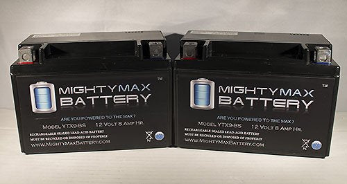 YTX9-BS 12V 8AH Replaces SLA For Power Sports Battery - 2 Pack