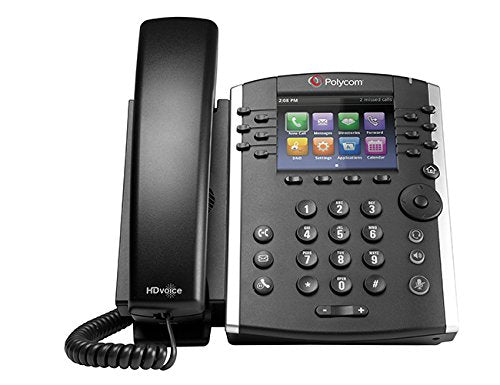 Plantronics Poly - Vvx 411 12-Line Voip Business Phone (Polycom) - Desk Phone With Handset - Poe - Power Supply Not Included - 3