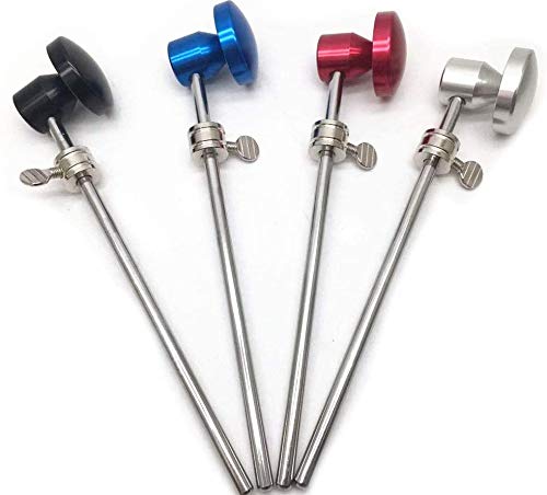 Jiayouy 2 Pieces Bass Drum Pedal Beater Aluminum Alloy Hammer Head Percussion Instrument Accessory Part Red 2