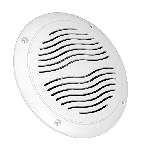 5 Inch Water Resistant Outdoor Speakers, Dual Cone, 25W Peak Power, Marine And Rv Compatible (White)