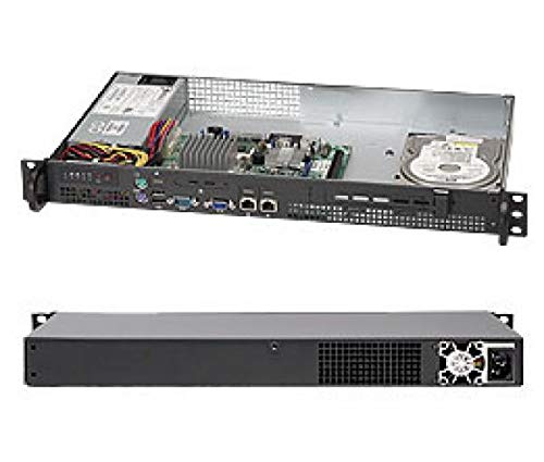 Supermicro Superchassis Cse 503L 200B 1U Rm 1Bay Black 200W Pfc Depth Mini Low Noise 5 Led