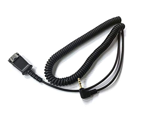 Ipd 2.5 Mm Jack With Qd Headphone Adapter Aux Cable Phone Jack 3 Poles Compatible With Polycom Ip 320,321,330, Cisco Spa, Grands