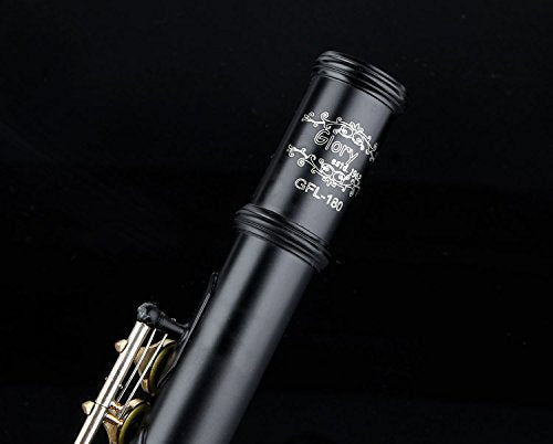 Glory Closed Hole C Flute With Case, Tuning Rod And Cloth,Joint Grease And Gloves Black/Laquer