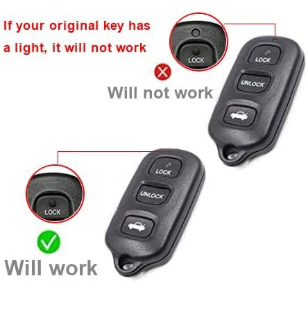 Keymall Keyless Entry Replacement Upgraded Flip Key Fob 314Mhz 4D67 Chip 4B Fob Remote For Toyota 4Runner Sequoia ,Hyq12Bbx Hyq1