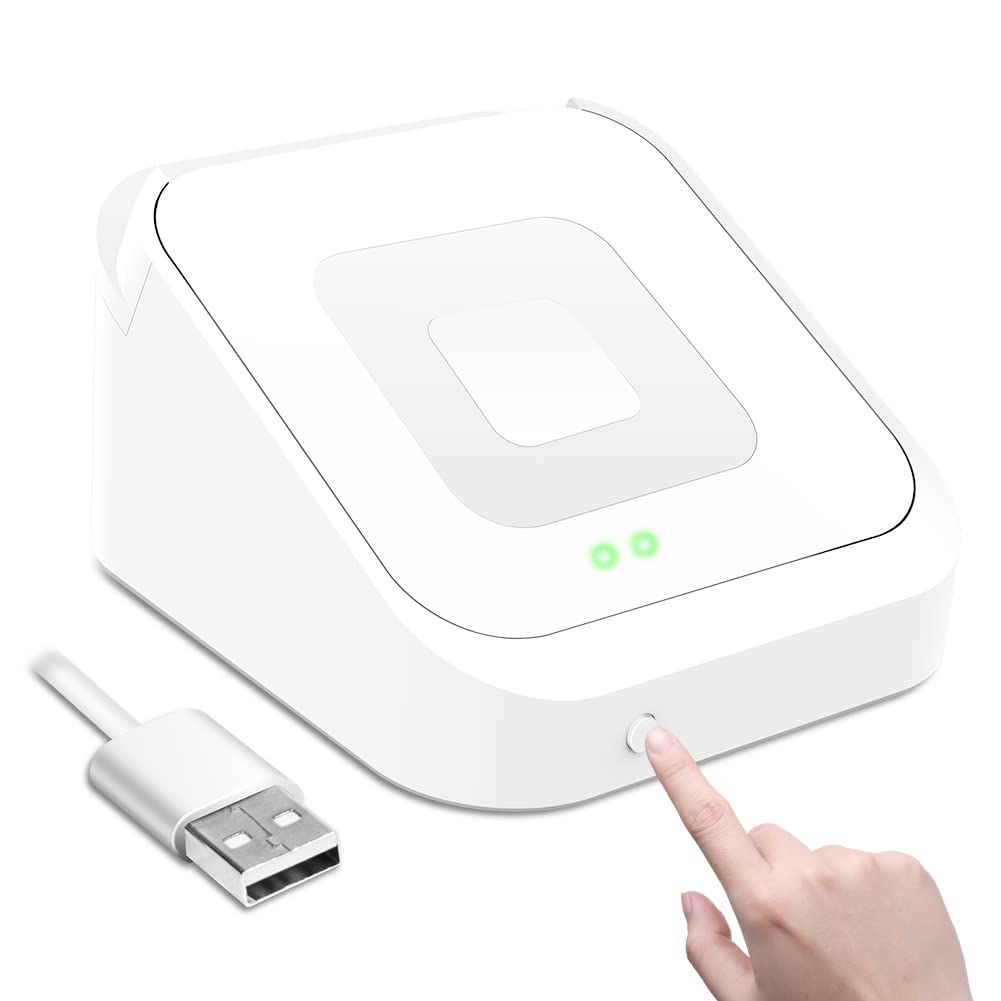 Dock Compatible With Square Reader 1St Generation, Square Card Reader Stand Holder, Anti Sleep Button, One Click To Turn On, Whi