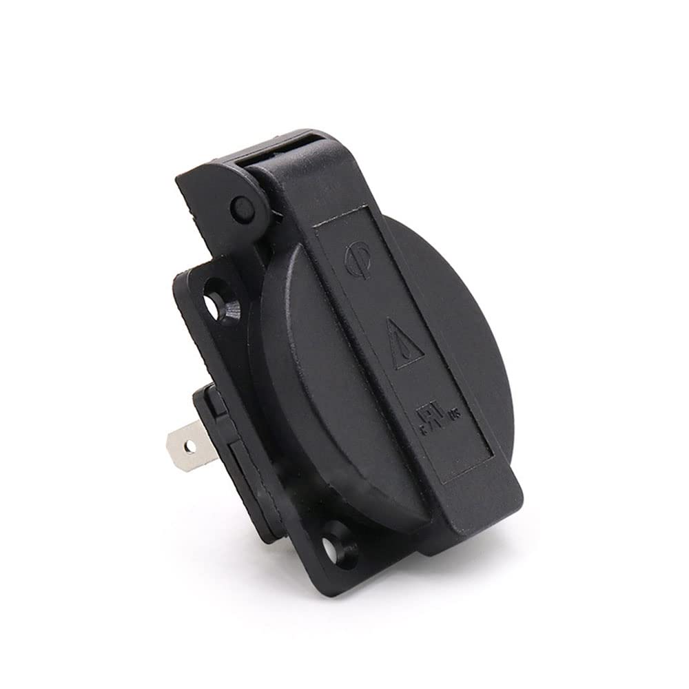 Us Standard Water Proof Power Outlet 3 Hole Socket Ac 15A 125V Panel Mount Dust Proof Industrial Electrical Female Plug Power Co