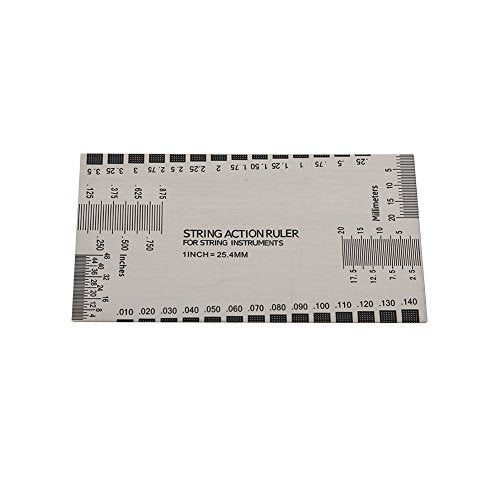 Bnineteenteam Guitar String Gauge,String Action Ruler Gauge Tool With Fret Protectors Set Ruler Gauge Measuring Tool For Guitar Bass Instruments