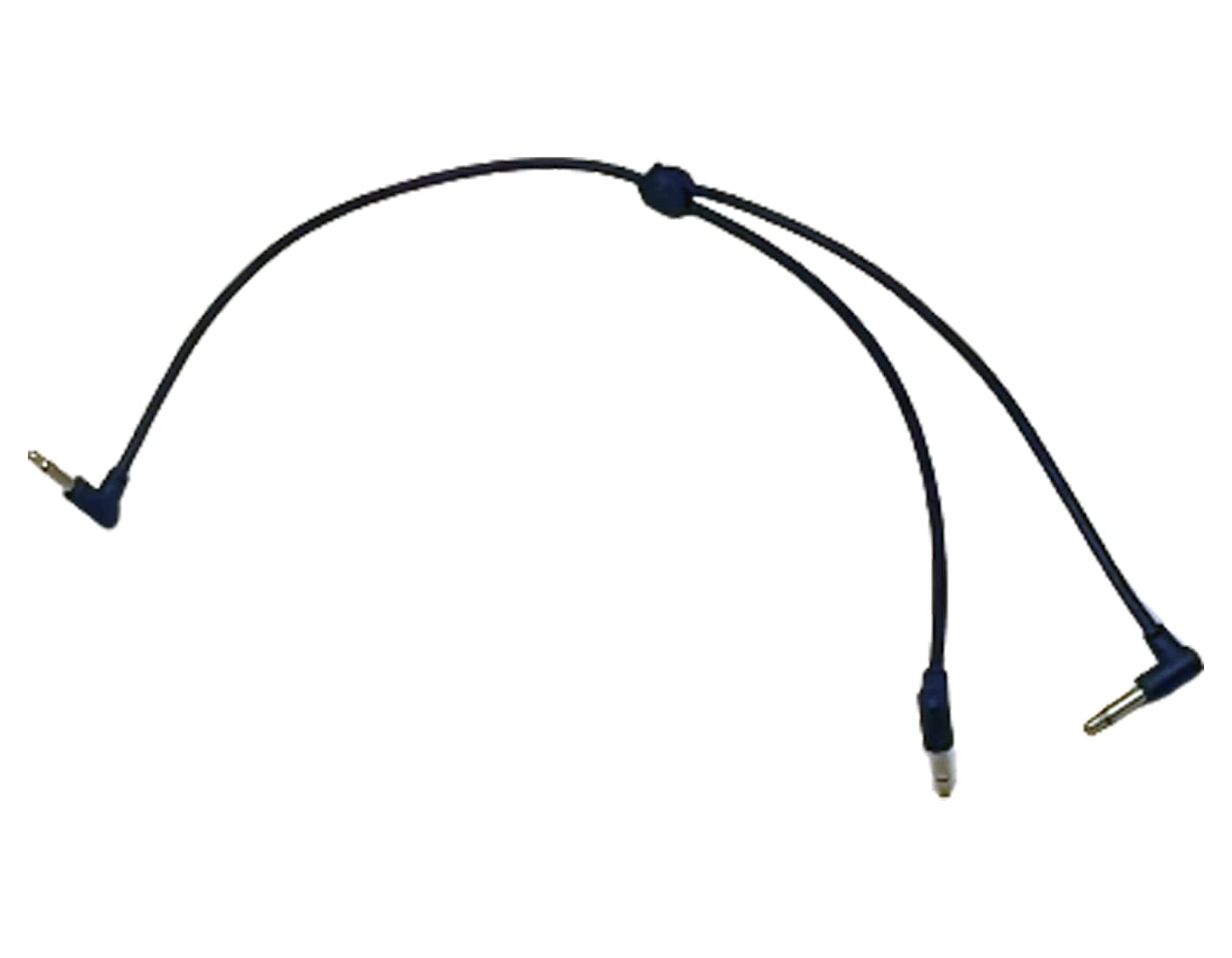 Starving Students Music Supplies Luigi'S Modular M Doppio Mini Y Right Angled Splitter Patch Cables 15Cm X 15Cm   2 Pack (Blue)