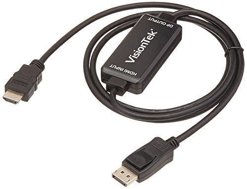 Visiontek Hdmi To Displayport Active Cable, 5 Feet, Male To Male, For Lenovo, Dell, Hp, Desktop Graphics And More (900822)