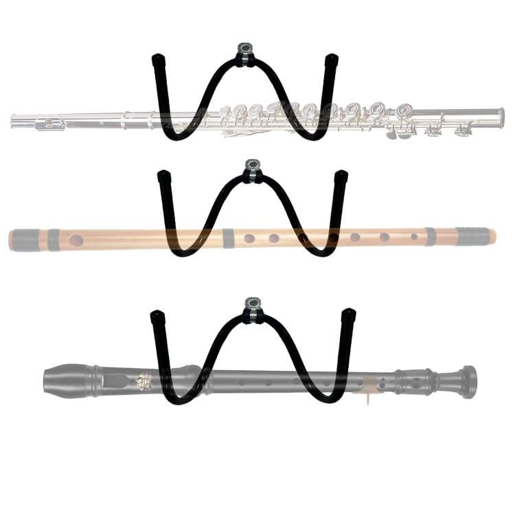 Auxphome 3 Pack Flute Wall Mount Hanger, Flute Wall Hanger Holder Flute Shelf Flute Display Rack   Keeps Your Instrument Within
