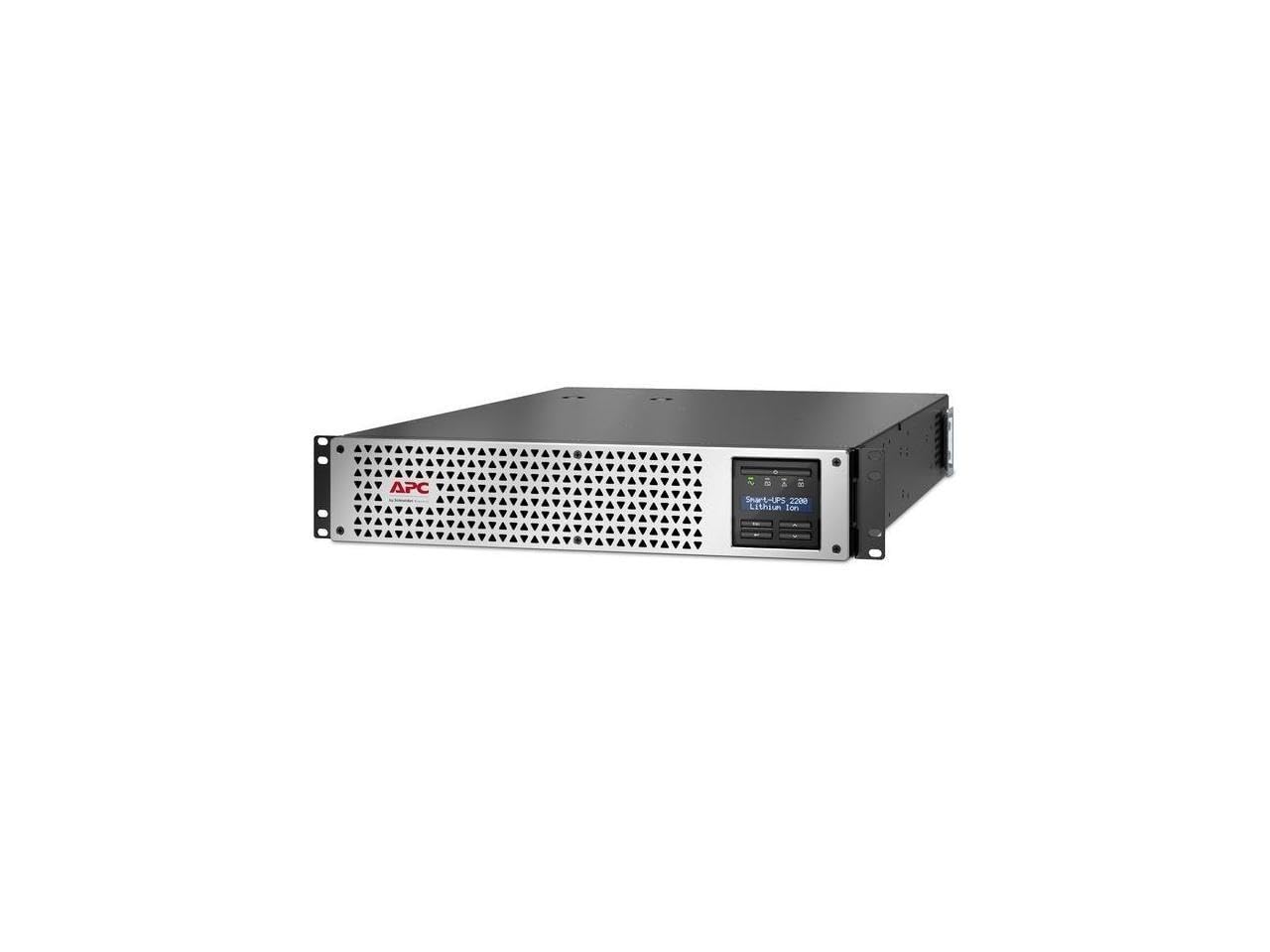 APC Smart-UPS 2200VA Lithium Ion UPS, SMTL2200RMUCNC, Short Depth, Pure Sine Wave Rack Mount UPS with Network Card