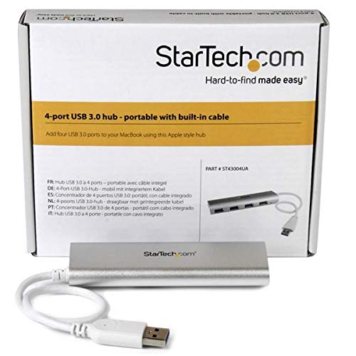 Startech.Com 4 Port Usb Hub, Usb A To 4X Usb A Ports, Usb 3.2 5Gbps, Bus Powered, Portable Laptop Hub Expansion