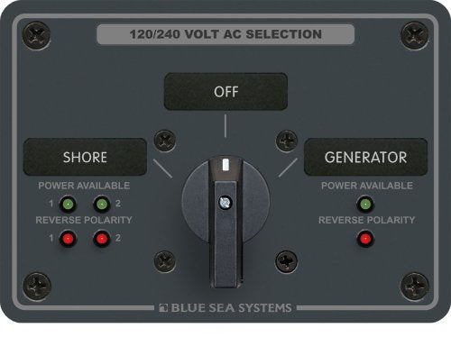 Ac Rotary Switch Panel 30 Ampere 2 Positions + Off, 4 Pole