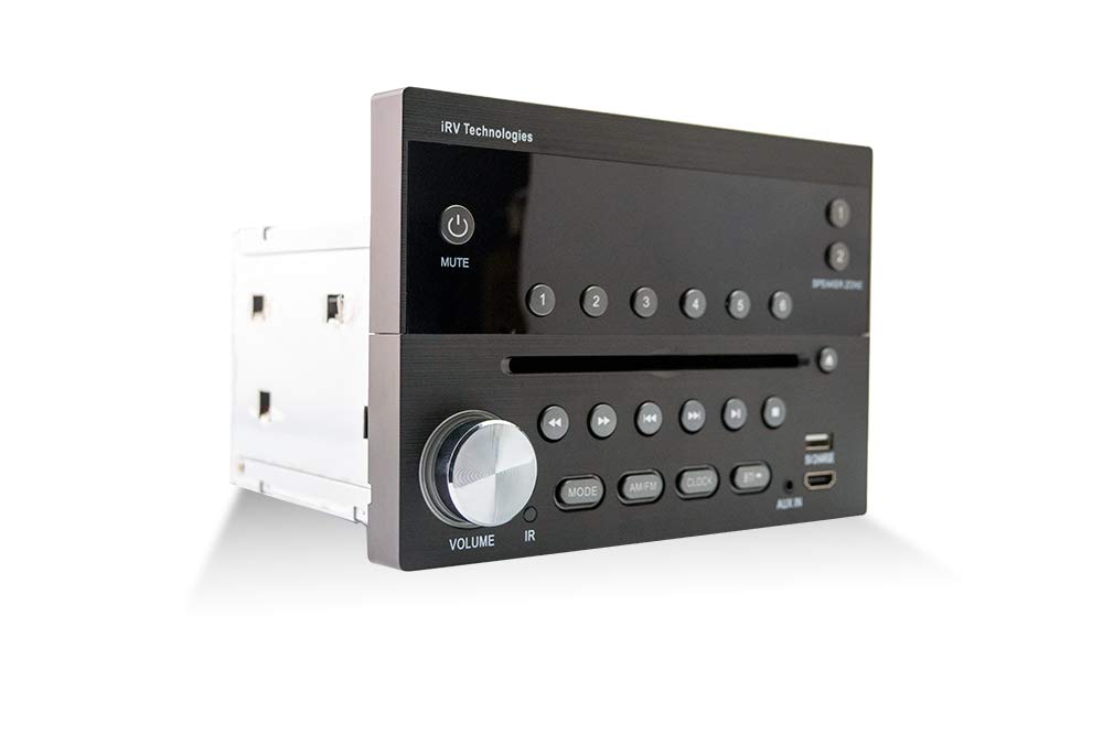 Irv Technology Irv31 Am/Fm/Cd/Dvd Rv Radio Stereo 2 Zones Wallmount Receiver 2.1 Channels Surround, 5''