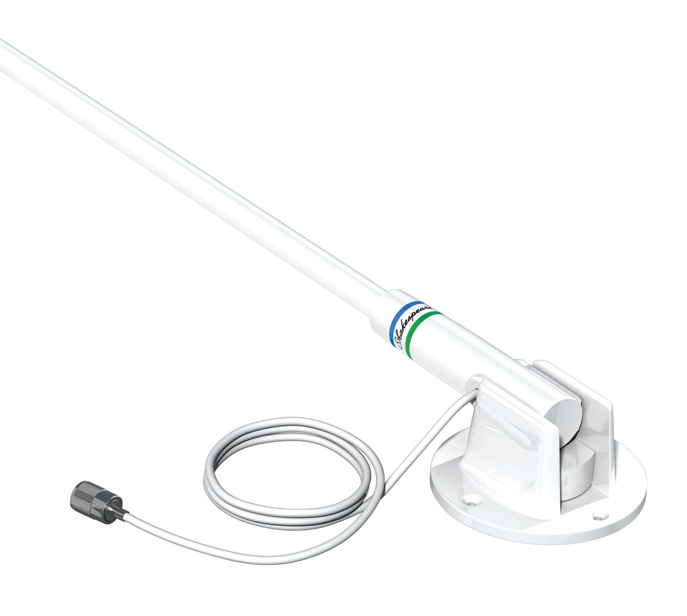 SHAKESPEARE  5 3DB GAIN 50 WATT VHF MARINE ANTENNA KIT WITH LIFTNLAY MOUNT & 12 COAX CABLE & PL259 CONNECTOR