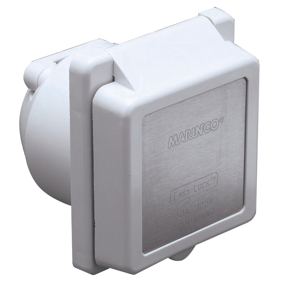 Marinco 301El-B 30A Power Inlet - White - 125V,WBAUVA001343370