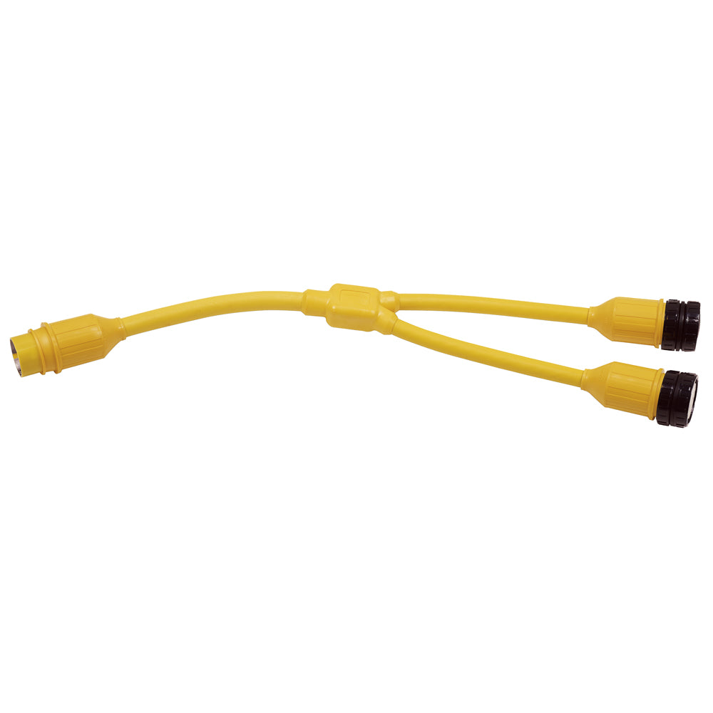 Marinco Y-Adapter, 2-30A 125V Locking To 50A 125/250V Locking,WBAUVA001343373