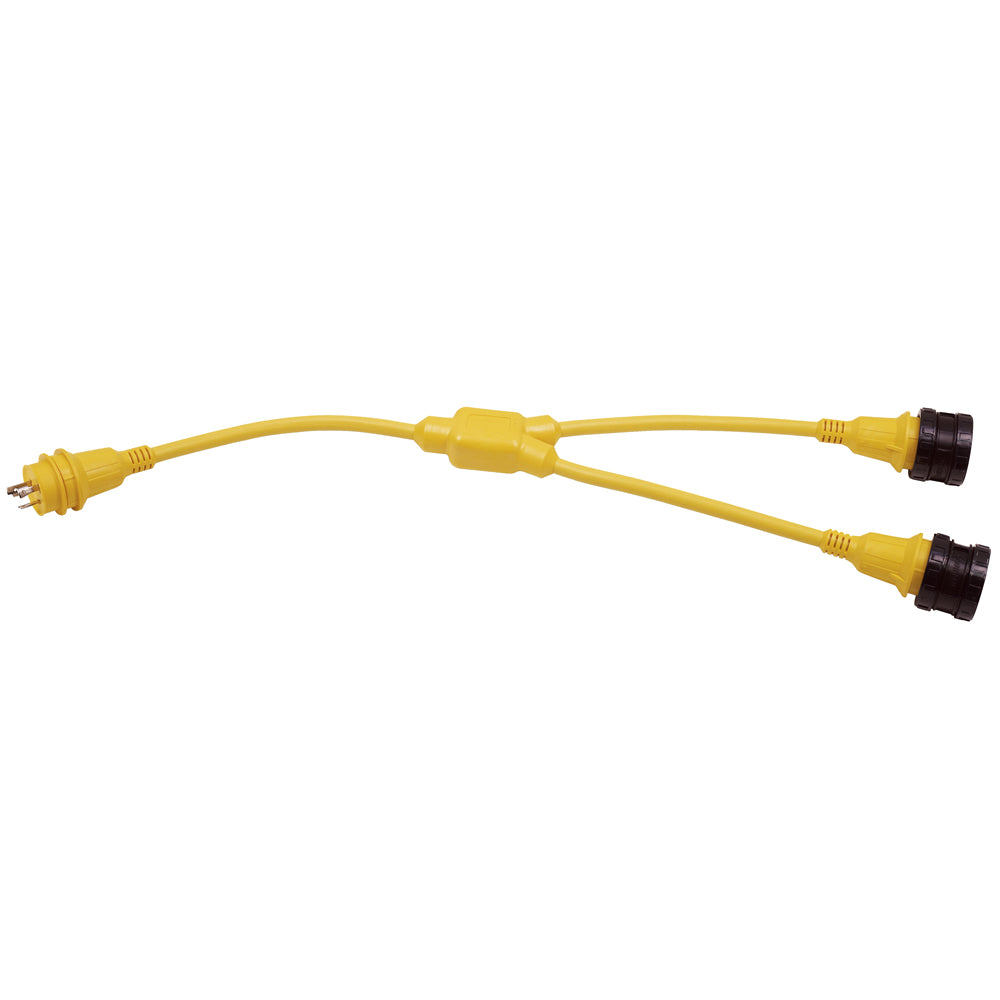Marinco Y-Adapter, 2-30A Locking To 30A Locking,WBAUVA001343374