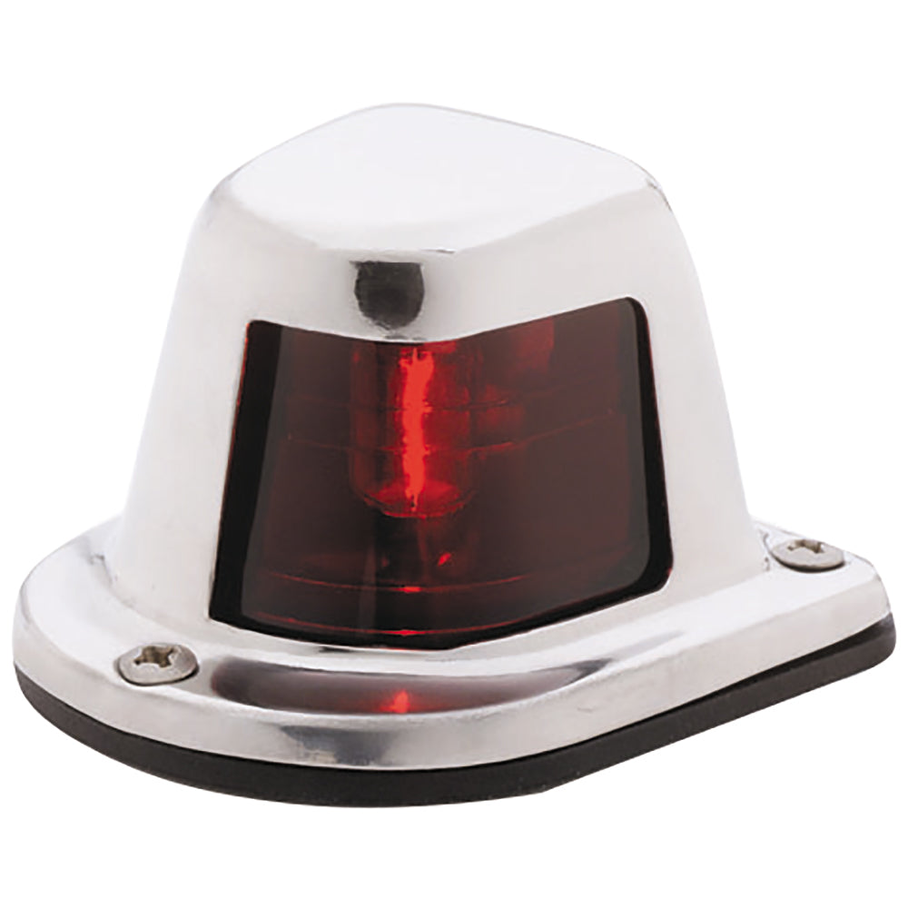 Attwood 1-Mile Deck Mount, Red Sidelight - 12V - Stainless Steel Housing,WBAUVA001343444
