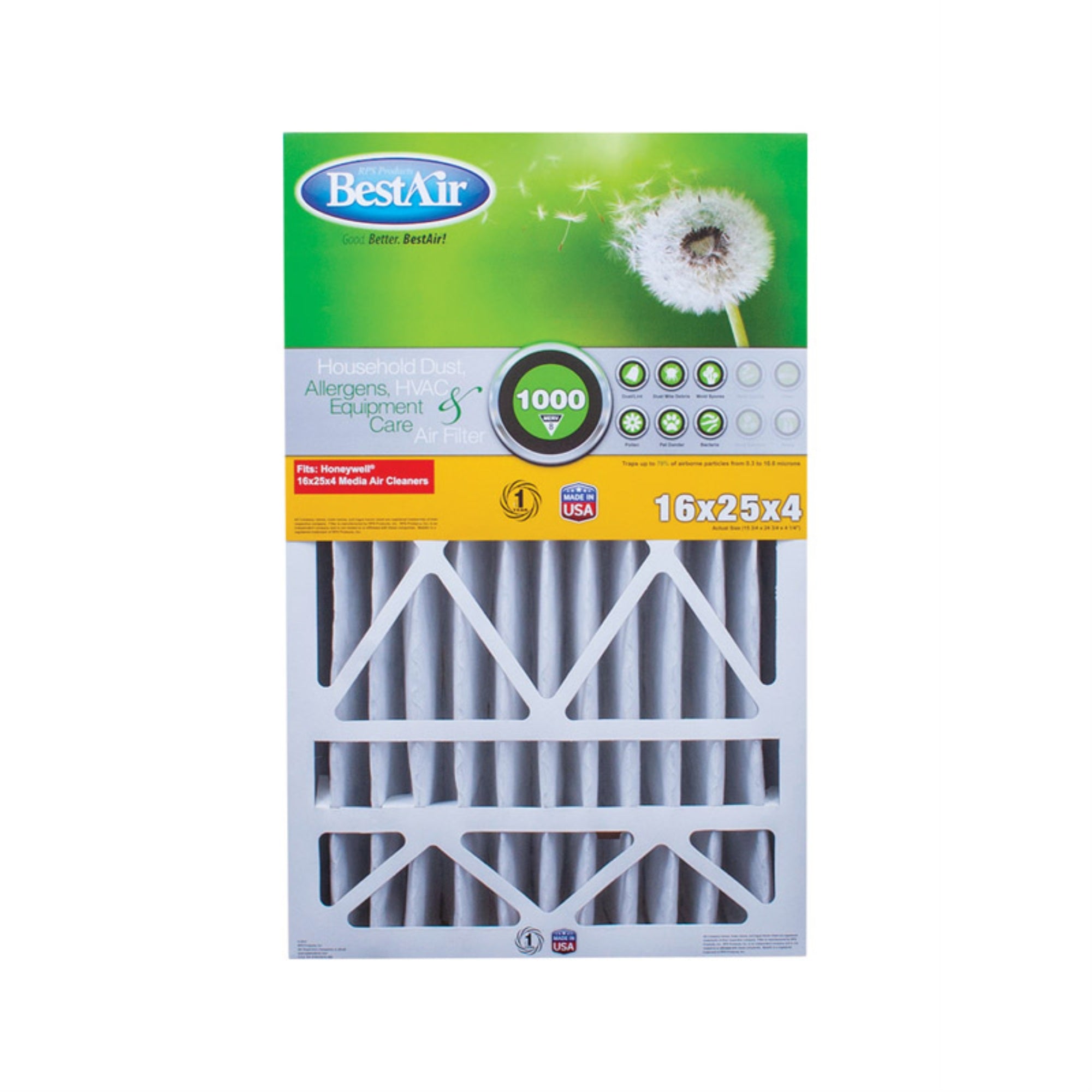 AIR FLTR 16X25X4 HNYWELL (Pack of 3)