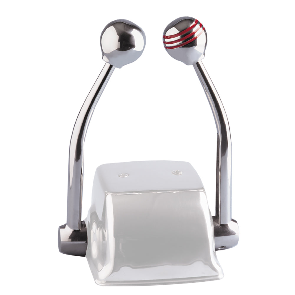 Schmitt Marine Standard Control Arm Set W/Red Throttle Knob &Amp; Plain Shift Knob - Includes Arms &Amp; Knobs Only,WBAUVA001343758