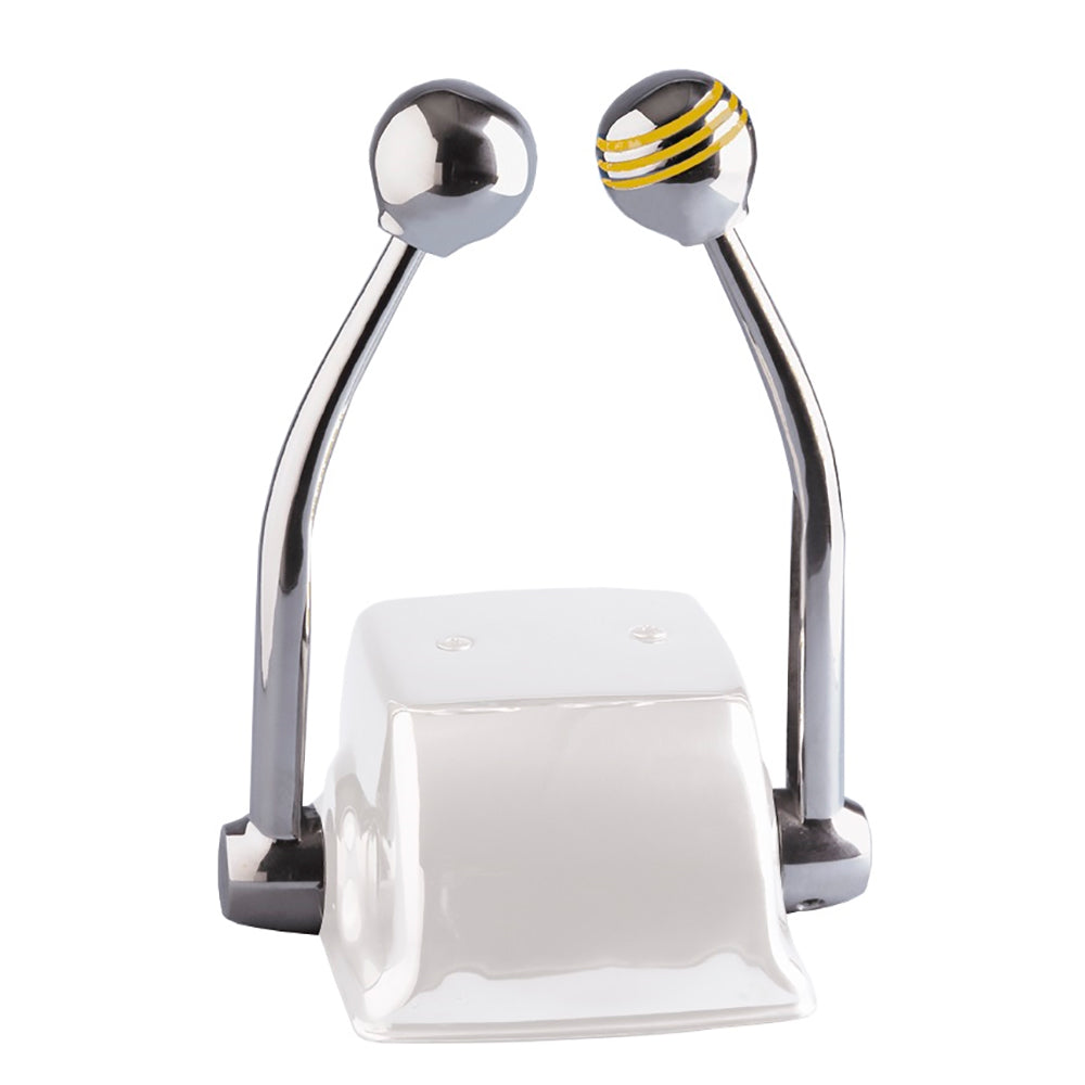 Schmitt Marine Standard Control Arm Set W/Gold Throttle Knob & Plain Shift Knob,WBAUVA001343759