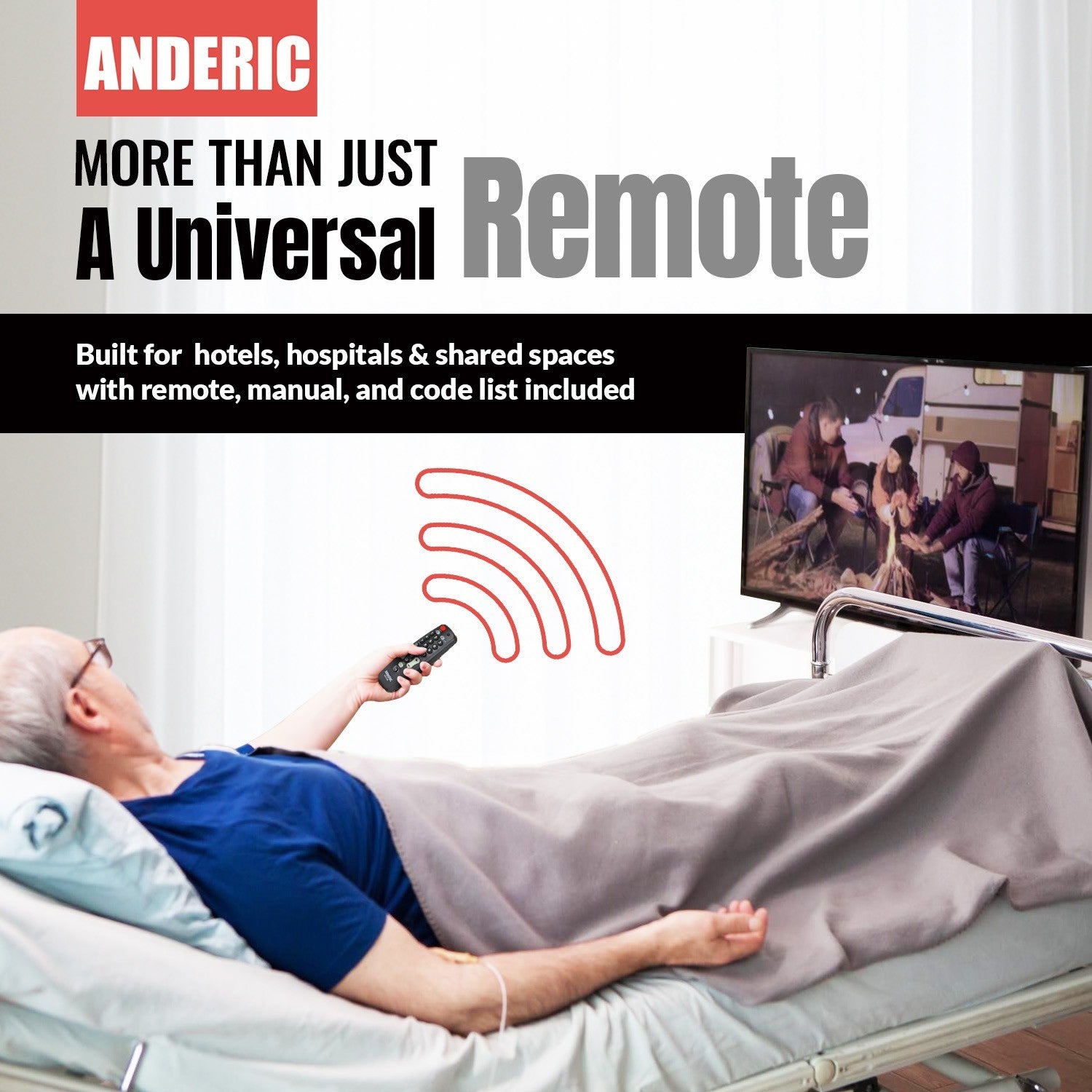 Anderic Substitute for xfinity RC2392101/03B Cable Remote Control [RRH100]