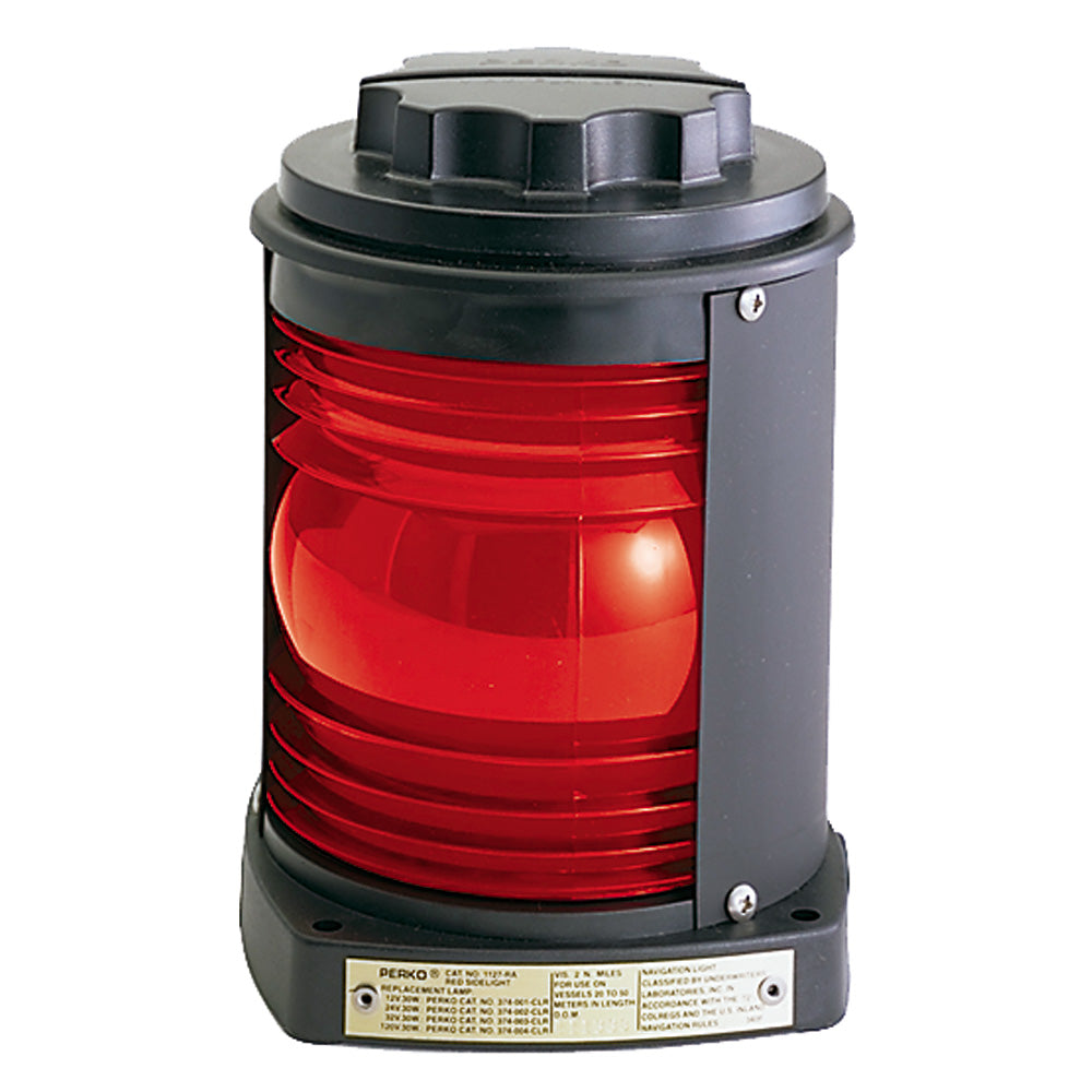 Perko Side Light - Black Plastic, Red Lens,WBAUVA001343940
