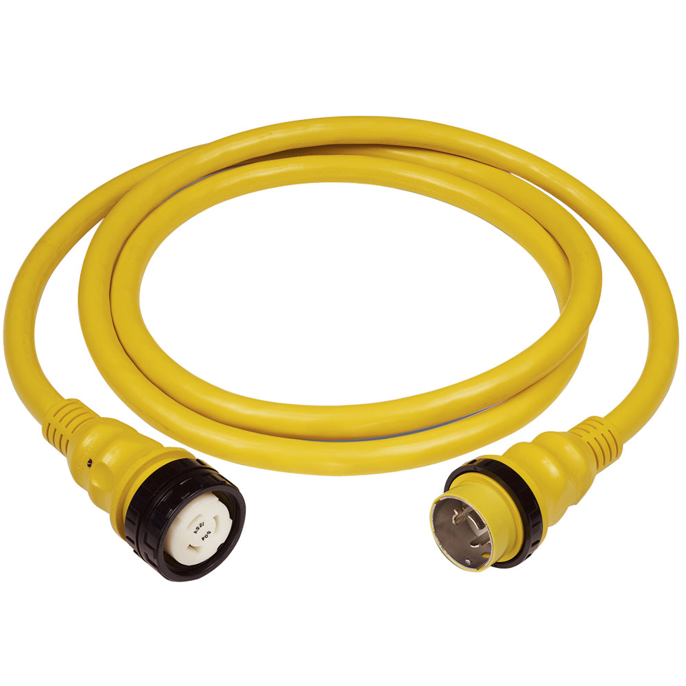 Marinco 50Amp 125/250V Shore Power Cable - 50' - Yellow,WBAUVA001343968