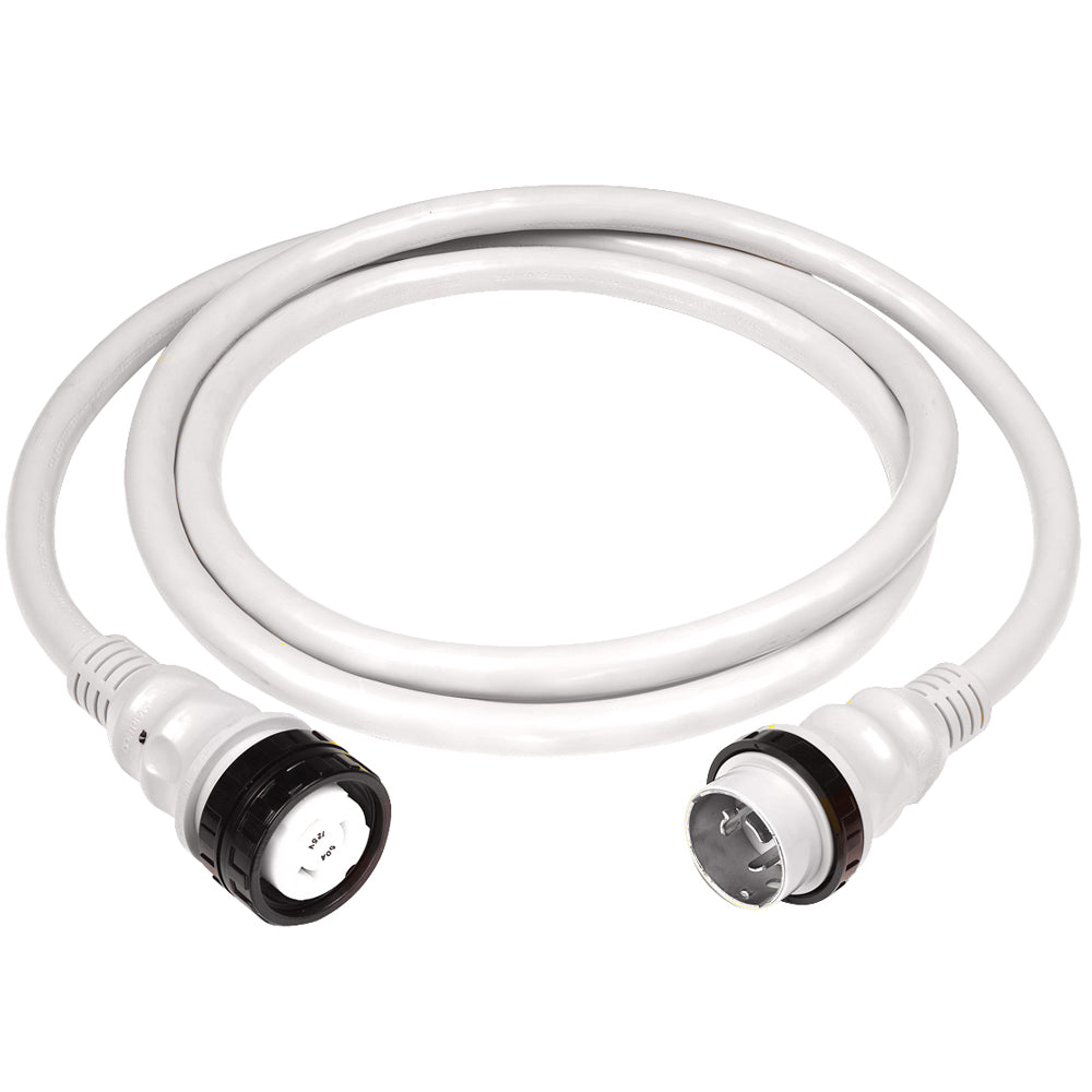 Marinco 50Amp 125/250V Shore Power Cable - 50' - White,WBAUVA001343969